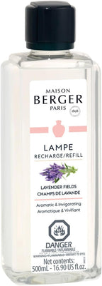 Lavender Fields | Lampe Berger Fragrance Refill by Maison Berger | for Home Fragrance Oil Diffuser | Purifying and perfuming Your Home | 16.9 Fluid Ounces - 500 milliliters | Made in France