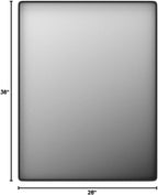 ISKM Wall Framed Mirror for Bathroom 28" x 36" Rectangular Hanging Mirror Farmhouse Wall Mounted Mirror Tempered Glass