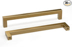 goldenwarm 30 Pack Champagne Bronze Cabinet Pulls Bronze Cabinet Pulls 7-1/2in Champagne Drawer Handles Brushed Gold Drawer Handles Square Kitchen Dresser Hardware for Dresser Bedroom
