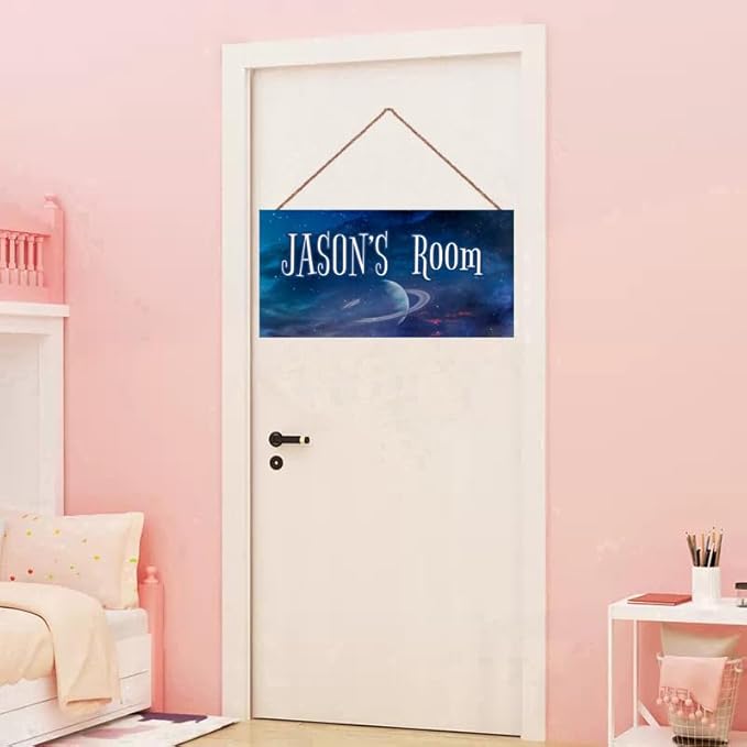 Personalized Sign Stars Wall Art Decoration Exquisite Decorative Signs For Little Man Cave Custom Name for Kids Room Wall Art Decor Outer Space Themed Nursery Decor For Boys Bedroom