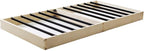 Panana 5 Inch Box Spring Bed Base/Heavy Duty Steel with Fabric Cover/Mattress Foundation/Wooden Frame Metal Slats, Easy Assembly,Twin Size,White