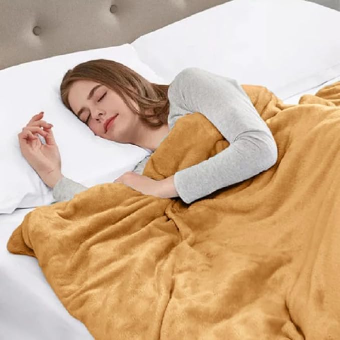 HOZY Soft Blanket King Size Fleece Warm Fuzzy Throw Blankets for The Bed Sofa Lightweight 350GSM Camel 90"*108"