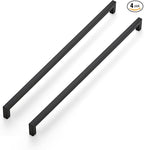 JOY DECOR 4 Pack Cabinet Handles, Black Cabinet Pulls, 18 Inch Kitchen Closet Handles Square Drawer Pulls Stainless Steel Drawer Hardware, 458mm Hole Centers