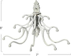 Creative Co-Op Antique Decorative Cast Iron Multi Hook Wall Hanger with 15 Hooks, Distressed White