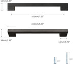 Black Square 7-1/2in 8 pcs Wooden Drawer Pulls Handle pulls for cabinets Kitchen Cabinet Drawer pulls Cabinet Door Pull