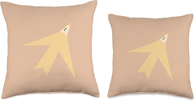 Cute Scandinavian Animals Designs Chic Scandinavian Bird Minimalism Throw Pillow, 16x16, Multicolor
