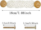 2 Pack Bohemian Style Rope Knobs Door Handle Rope Knot Cabinet Drawer Cupboard Furniture Door Wooden Pulls Handles Drawer Pulls for Kitchen Cabinet Wardrobe Cupboard(B)