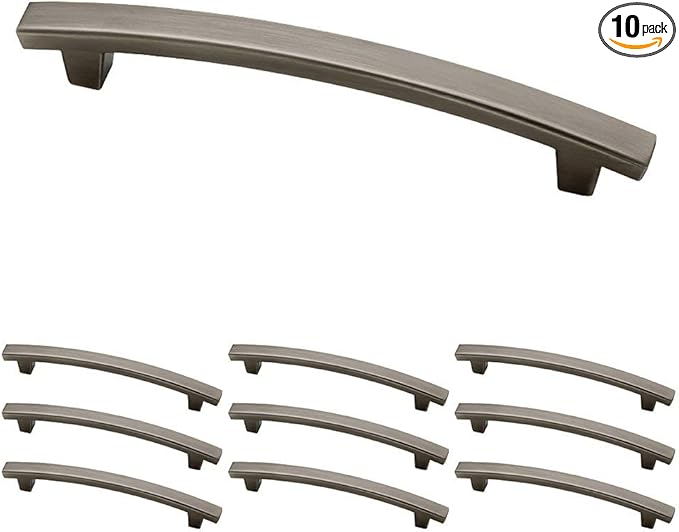 Franklin Brass Pierce (10-Pack) Cabinet Handles 5-1/16' Hole Center Heirloom Silver Kitchen Drawer Pulls Dresser, Furniture Hardware P29616K-904-B