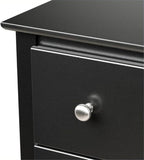 Prepac Sonoma Traditional Nightstand Side Table with 2 Drawers, Functional 2-Drawer Bedside Table 16" D x 23.25" W x 21.75" H, Black, BDC-2422