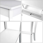 ChooChoo Narrow Console Table with Drawer, Chic Accent Sofa Table, Entryway Table, 39.3 Inch, White