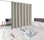NICETOWN Wall Dividers for Rooms, Sound Barrier Room Divider Curtain Screen Partition, Function Thermal Blackout Patio Door Panel, Sliding Door Insulated Curtain, Natural, 8.3ft Wide x 8ft Long