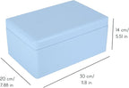 Large Blue Wooden Box Storage with Hinged Lid | 11.8 x 7.87 x 5.51 inches (+-0.5) | Gift Box Storage | Product NOT Intended for 15 Years OR Below