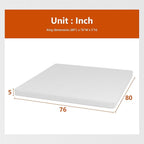 PayLessHere 5 Inch Gel Memory Foam Mattress Medium Firm Mattresses CertiPUR-US Certified Bed-in-a-Box Pressure Relieving King Size,Fiberglass Free，White