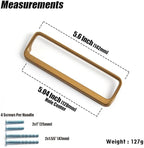 Goo-Ki Champagne Copper Cabinet Pulls with Hole Center 5''(128MM),Modern Zinc Alloy Drawer Pulls for Drawer,Wardrobe,Cupboard,6 Pack