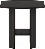 Furinno SIMPLE DESIGN Side Table, 2-Tier End Table, Open Shelves Night Stand, Bedside Table, for Living Room, Bedroom, Espresso