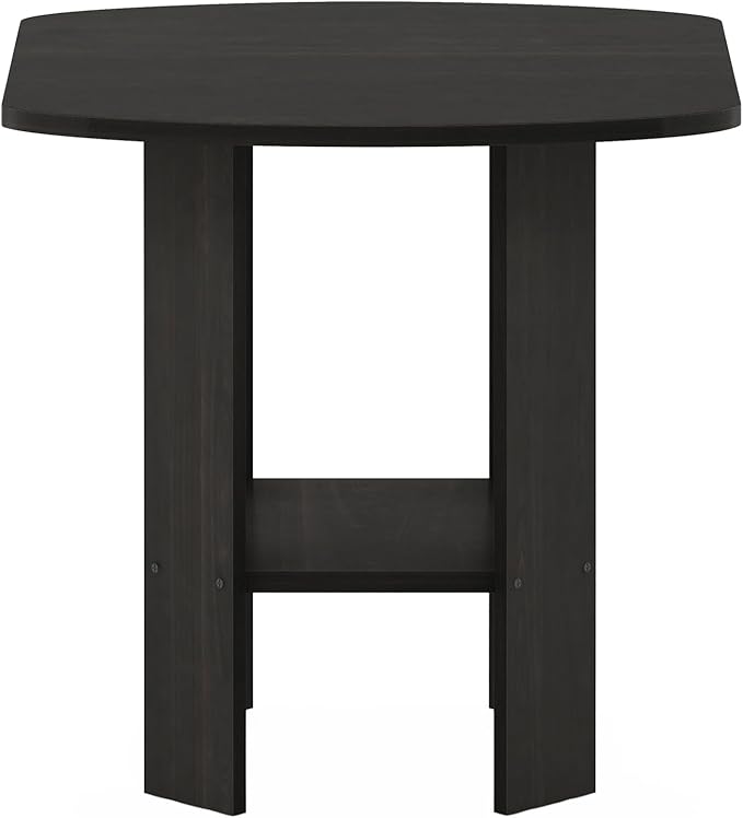 Furinno SIMPLE DESIGN Side Table, 2-Tier End Table, Open Shelves Night Stand, Bedside Table, for Living Room, Bedroom, Espresso