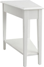 Leick Home Haven Ridge Wedge End Table, Tapered Side Table, Farmhouse White, 214395