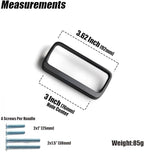 Goo-Ki Matte Black Cabinet pulls with 3''(76mm) Hole Center,Modern Zinc Alloy Finger Pulls for Drawer,Wardrobe,Cupboard,6 Pack