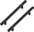JOY DECOR 45 Pack Cabinet Handles, Black Cabinet Pulls, 5 in Hole Center Kitchen Hardware, Stainless Steel T Bar Handles for Dresser Drawers