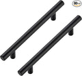 JOY DECOR 60 Pack Cabinet Handles, Black Cabinet Pulls, 5 in Hole Center Kitchen Hardware, Stainless Steel T Bar Handles for Dresser Drawers