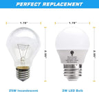 8 Pack BlueX 3W G14 LED Light Bulb 5000K Daylight - 25W Equivalent - E26 Base 120V - Small Night Light Bulbs for Bedroom, Ceiling Fan, Table Lamp, Kitchen, Pendant Fixtures, Dinning Room