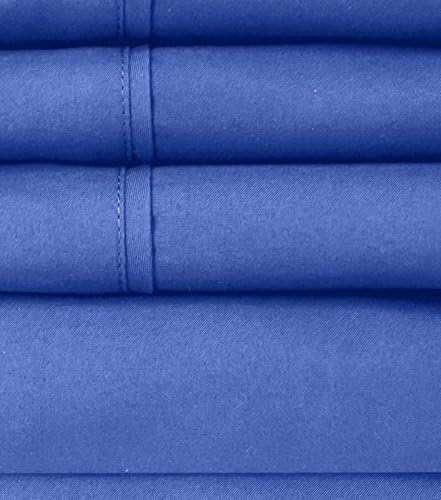 Cal King Size Bed Sheets - 6 Piece 1500 Supreme Collection Fine Brushed Microfiber Deep Pocket California King Sheet Set Bedding - 2 Extra Pillow Cases, Great Value, California King, Royal Blue