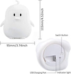 Night Light for Kids Silicone Penguin Night Light 9 Colors Baby Light Bedside Lamp Rechargeable Remote LED Children Night Light for Toddlers/Boys/Girls/Adults/Bedroom/Bathroom/Outdoor
