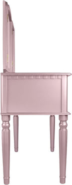 BOBKONA PDEX- Croix Collection Vanity Set With Stool, Rose Gold