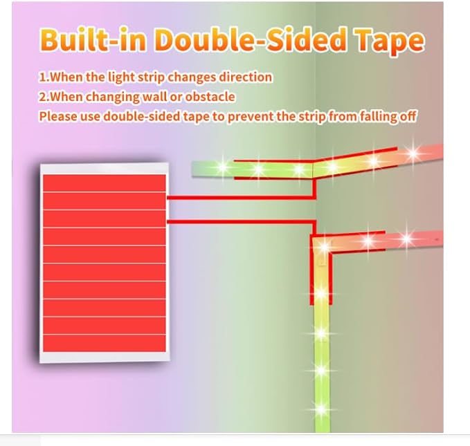 Led Lights for Bedroom 50ft (1 Roll), Color Changing RGB Led Strip Lights with 60 Keys Remote and App Control, Music Sync Led Lights for Room Kitchen Party Home Decor