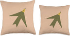 Cute Scandinavian Animals Designs Chic Scandinavian Bird Minimalism Throw Pillow, 16x16, Multicolor