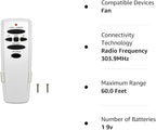 HD6 Replacement Remote for Hampton Bay Hunter Ceiling Fan Remote Control,303.9MHz w/Reverse Light Dimmer 3-Speed Wall Mount,for UC7078T CHQ7078T CHQ8BT7078T L3H2010FANHD Fan-HD HD6(Remote Only)
