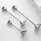 Candlestick Holder for Taper Candles Hi-Q Candle Holders (6PCS, Silver)