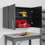 Prepac Elite 32 in. 2-Door Engineered Wood Stackable Wall Cabinet in Black