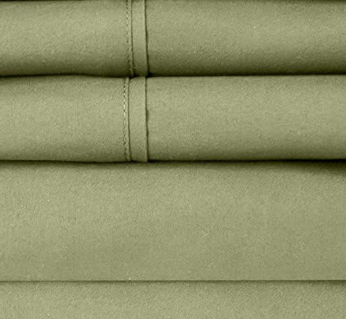 Twin Size Bed Sheets - 4 Piece 1500 Supreme Collection Fine Brushed Microfiber Deep Pocket Twin Sheet Set Bedding - 1 EXTRA PILLOW CASES, GREAT VALUE, Twin, Sage