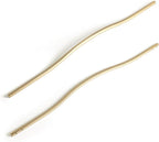 Goo-Ki Low Profile Brushed Brass Cabinet Pulls, Double Hole Centers (17.6''/18.9'') Zinc Alloy Handle for Drawer Cupboard Wardrobe,6 Packed