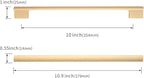 Asidrama 10 Pack 10 Inch(254mm) Brushed Gold Cabinet pulls Kitchen Cabinet Handles, Cabinet Pulls Gold Kitchen Cabinet Hardware for Cupboard Drawer Pulls