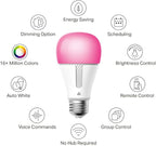 Kasa Smart Bulb, 1000 Lumens Full Color Changing Dimmable Smart WiFi Light Bulb Compatible with Alexa and Google Home, 11W, A19, 2.4Ghz only, No Hub Required (KL135P2), 2-Pack,White
