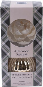 Bridgewater Candle Afternoon Retreat Flower Diffuser | Outdoors Woodsy Scented Diffuser | Metallic Decorative Air Freshener for Home | 8 oz | 60 Day Lifespan