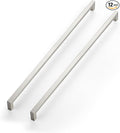 JOY DECOR 12 Pack Cabinet Handles, Brushed Nickel Cabinet Pulls, 18 Inch Kitchen Closet Handles Square Drawer Pulls Stainless Steel Drawer Hardware, 458mm Hole Centers