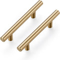 Ravinte 55 Pack 5 Inch Cabinet Pulls Champagne Bronze Stainless Steel Kitchen Drawer Pulls Cabinet Handles 5 InchLength, 3 Inch Hole Center