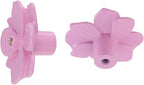 12PCS 1.57" x 0.83" Single Hole Dresser Knobs Ceramics Flower Shaped Pulls for Cupboard Drawer, with 2 Kinds of Screws