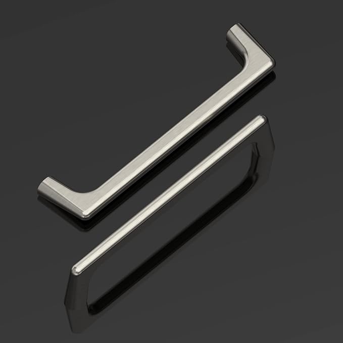 Amerdeco 10 Pack Brushed Satin Nickel Cabinet Pulls 5 Inch(128MM) Hole Centers Kitchen Cabinet Handles Hardware Kitchen Handles for Drawer Pulls ZH0041