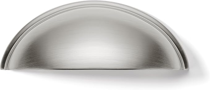 khtumeware 10 Pack 2-1/2" Drawer Pulls Brushed Satin Nickel Cabinet Cup Pulls Kitchen Hardware Cabinet Handles Drawer Handles Knobs 2.5 inch Hole Center