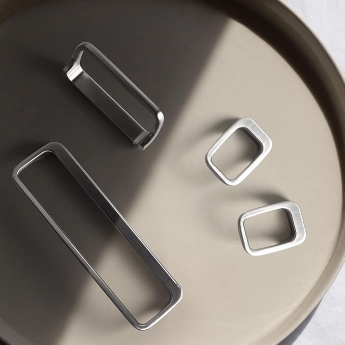 Goo-Ki Brushed Nickel Cabinet Pulls with 2.5'' Hole Center(64mm),Modern Zinc Alloy Drawer Pulls for Drawer,Wardrobe,Cupboard,6 Pack
