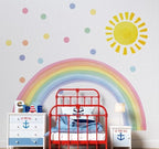 Large Rainbow Wall Decals – Removable Peel and Stick Décor for Kids Room, Playroom, Nursery Walls, and Bedroom Wall Décor - Wall Sticker (99" W x 53" H)