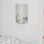 10Pcs Table Desk Vanity Makeup Mirror, 8-Inch Simple Portable Travel Mirror with Stand, Standing and Wall Hanging Dual-use Blue