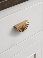 5 Pack Champagne Bronze Cabinet Pulls 3" Hole Center Cup Flat Drawer Pulls Kitchen Cupboard Bathroom Dresser Cabinet Hardware Handles Zinc Alloy