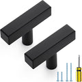 Ravinte Black Cabinet Handles 20 Pack Matte Black Square Cabinet Pulls Kitchen Hardware 2 inch Overall Length Kitchen Drawer Pulls