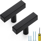 Ravinte Black Cabinet Handles 20 Pack Matte Black Square Cabinet Pulls Kitchen Hardware 2 inch Overall Length Kitchen Drawer Pulls