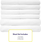 Twin Size Bed Sheets - 4 Piece 1500 Supreme Collection Fine Brushed Microfiber Deep Pocket Twin Sheet Set Bedding - 1 EXTRA PILLOW CASES, GREAT VALUE, Twin, White